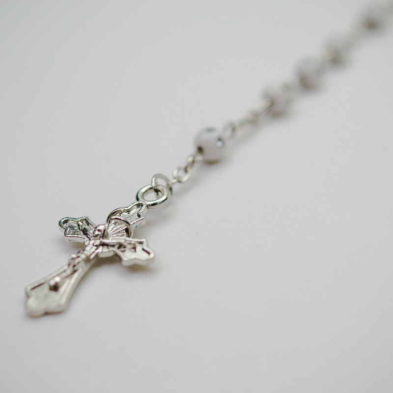 2 Inch Plain White Cork Glass Bottle Rosary Favors Pack of 12 Baptism Favors