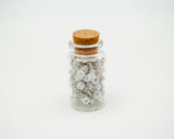 2 Inch Plain White Cork Glass Bottle Rosary Favors Pack of 12 Baptism Favors