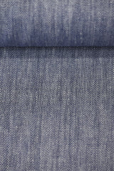 Linen Herringbone Yarn-Dyed Royal Fabric