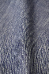 Linen Herringbone Yarn-Dyed Royal Fabric