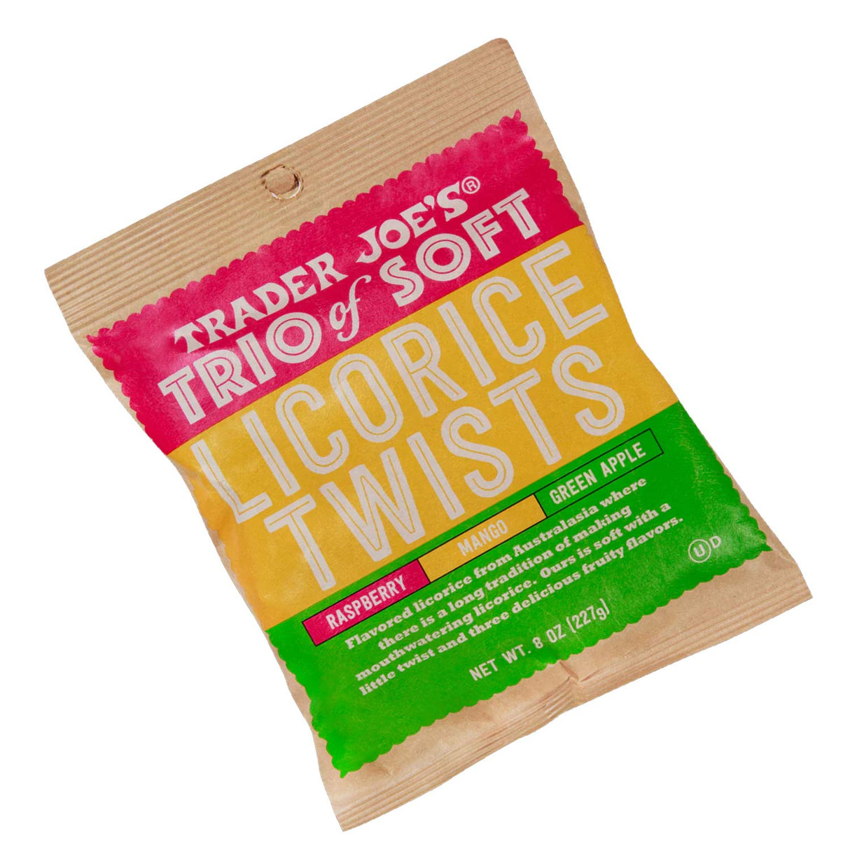 Trader Joe’s Soft Licorice Twists/Raspberry Mango Apple 8 Oz