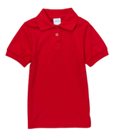 Girl's Uniform Polo Shirt - Cotton Polyester Interlock Fabric, Solid Colors, Short Sleeve, Sizes 5-18 (1 Piece)