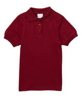 Girl's Uniform Polo Shirt - Cotton Polyester Interlock Fabric, Solid Colors, Short Sleeve, Sizes 5-18 (1 Piece)
