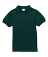 Girl's Uniform Polo Shirt - Cotton Polyester Interlock Fabric, Solid Colors, Short Sleeve, Sizes 5-18 (1 Piece)
