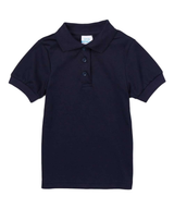Girl's Uniform Polo Shirt - Cotton Polyester Interlock Fabric, Solid Colors, Short Sleeve, Sizes 5-18 (1 Piece)