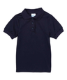 Girl's Uniform Polo Shirt - Cotton Polyester Interlock Fabric, Solid Colors, Short Sleeve, Sizes 5-18 (1 Piece)