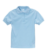 Girl's Uniform Polo Shirt - Cotton Polyester Interlock Fabric, Solid Colors, Short Sleeve, Sizes 5-18 (1 Piece)