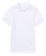 Girl's Uniform Polo Shirt - Cotton Polyester Interlock Fabric, Solid Colors, Short Sleeve, Sizes 5-18 (1 Piece)