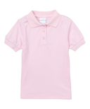 Girl's Uniform Polo Shirt - Cotton Polyester Interlock Fabric, Solid Colors, Short Sleeve, Sizes 5-18 (1 Piece)