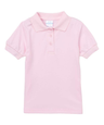 Girl's Uniform Polo Shirt - Cotton Polyester Interlock Fabric, Solid Colors, Short Sleeve, Sizes 5-18 (1 Piece)