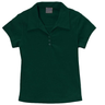 Girl's Uniform Triple Button Polyester Cotton Fabric - Interlock, White, Navy, Sky Blue, Red, Hunter Green, Burgundy, Light Grey, Sizes 5-18 (1 Piece)