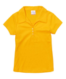 Girl's Uniform Triple Button Polyester Cotton Fabric - Interlock, White, Navy, Sky Blue, Red, Hunter Green, Burgundy, Light Grey, Sizes 5-18 (1 Piece)