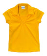 Girl's Uniform V-Neck Collar Shirt Polyester Cotton Fabric - White, Navy, Sky Blue, H. Green, Red, Burgundy, Purple, Yellow, Interlock Fabric, Sizes 5-18 (1 Piece)