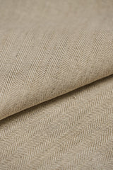 1 Yard Linen Novelty Herringbone Yarn Dyed Fabric Sand Color 54" Width