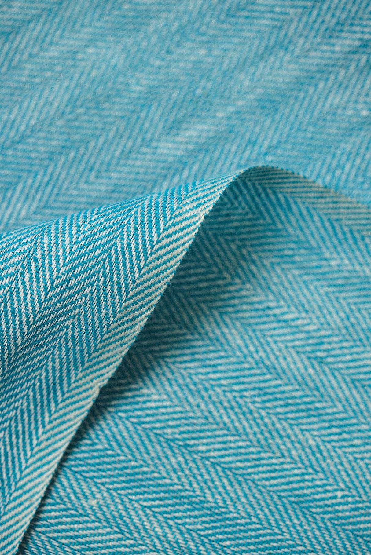1 Yard Linen Novelty Herringbone Yarn Dyed Fabric Spa Color 54" Width