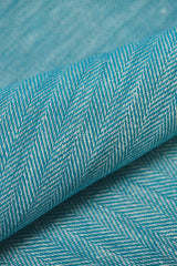 1 Yard Linen Novelty Herringbone Yarn Dyed Fabric Spa Color 54" Width
