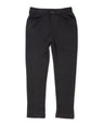 Girl Stretch School Uniform Pants - Black Stretch Fabric, Adjustable Waist, Sizes 4/5-16 (1 Pair)