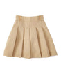 Girl's Khaki Uniform Skirts Scooter Polyester Fabric - Khaki, Pleated, Built-In Shorts, 4/5-16 (1 Unit)