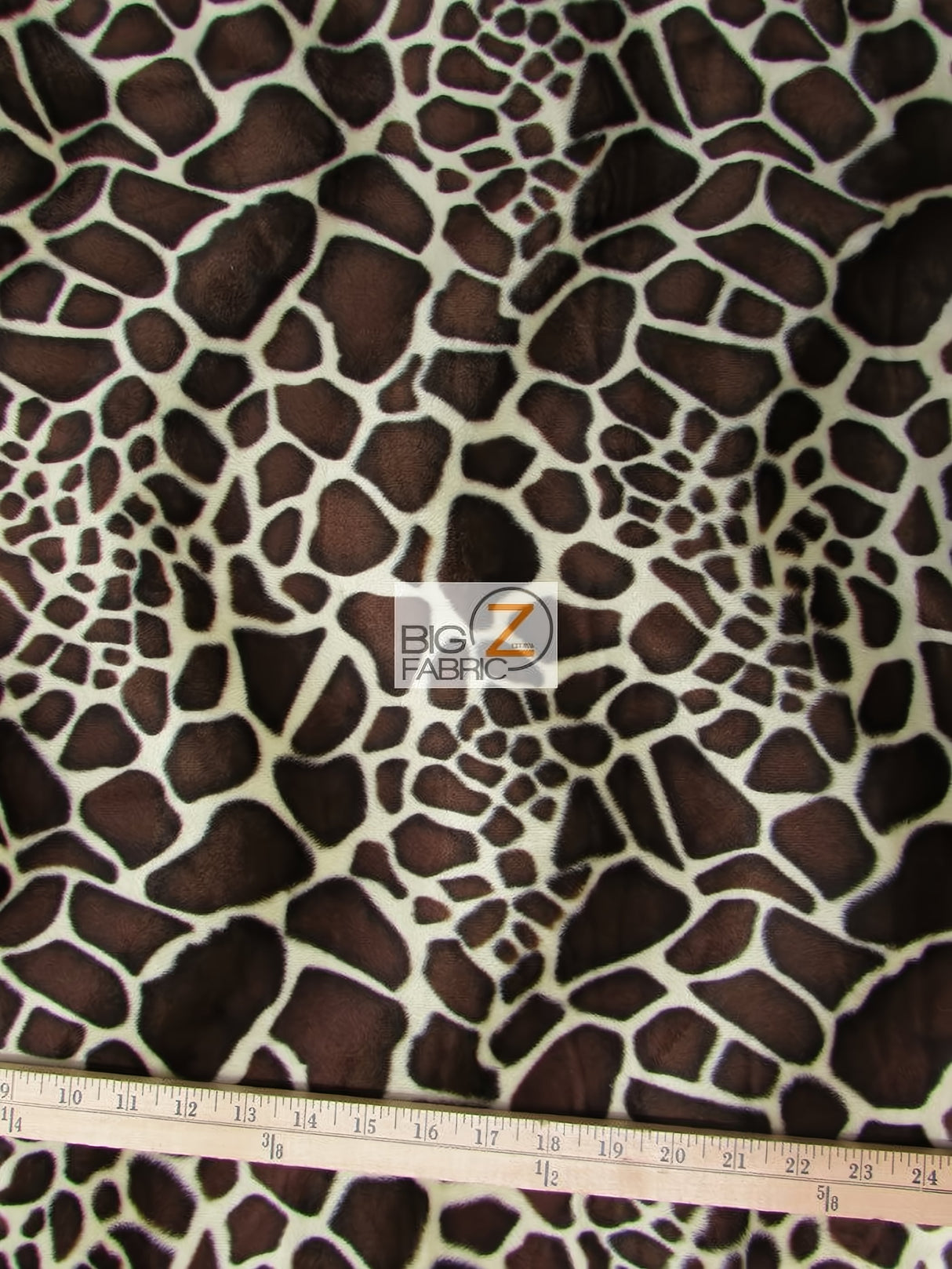 Safari Velboa Giraffe Animal Short Pile Fabric