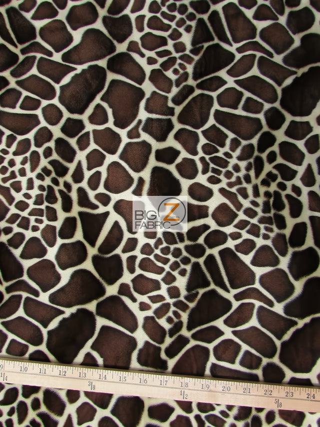 Safari Velboa Giraffe Animal Short Pile Fabric