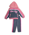 Girl Rule Polyester Fabric - Embroidery, Plum, D. Grey, L.Grey, 2 Piece (Multiple Sizes)