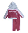 Girl Rule Polyester Fabric - Embroidery, Plum, D. Grey, L.Grey, 2 Piece (Multiple Sizes)
