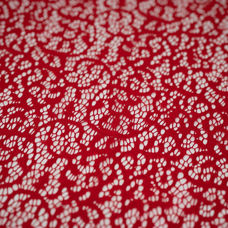 Gabrielle Stretch Lace Nylon Spandex Fabric - Solid, 58" Width (1 Yard)