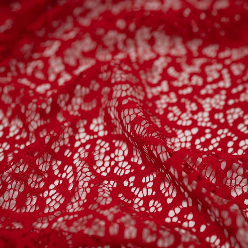 Gabrielle Stretch Lace Nylon Spandex Fabric - Solid, 58" Width (1 Yard)