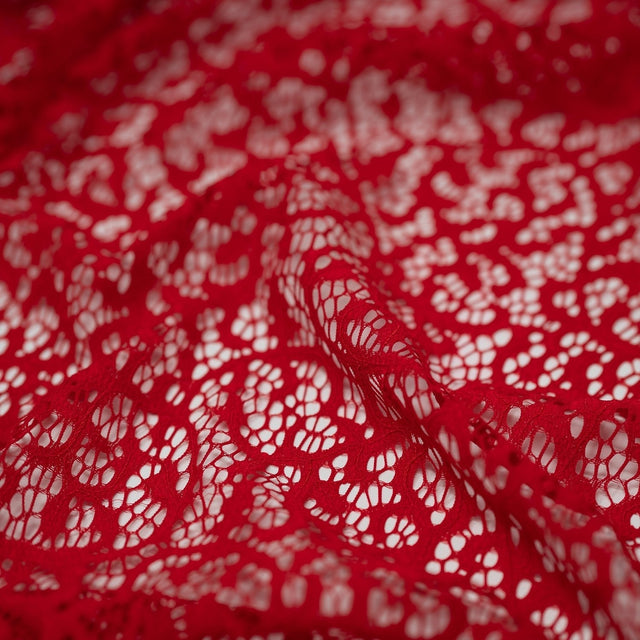 Gabrielle Stretch Lace Nylon Spandex Fabric - Solid, 58" Width (1 Yard)