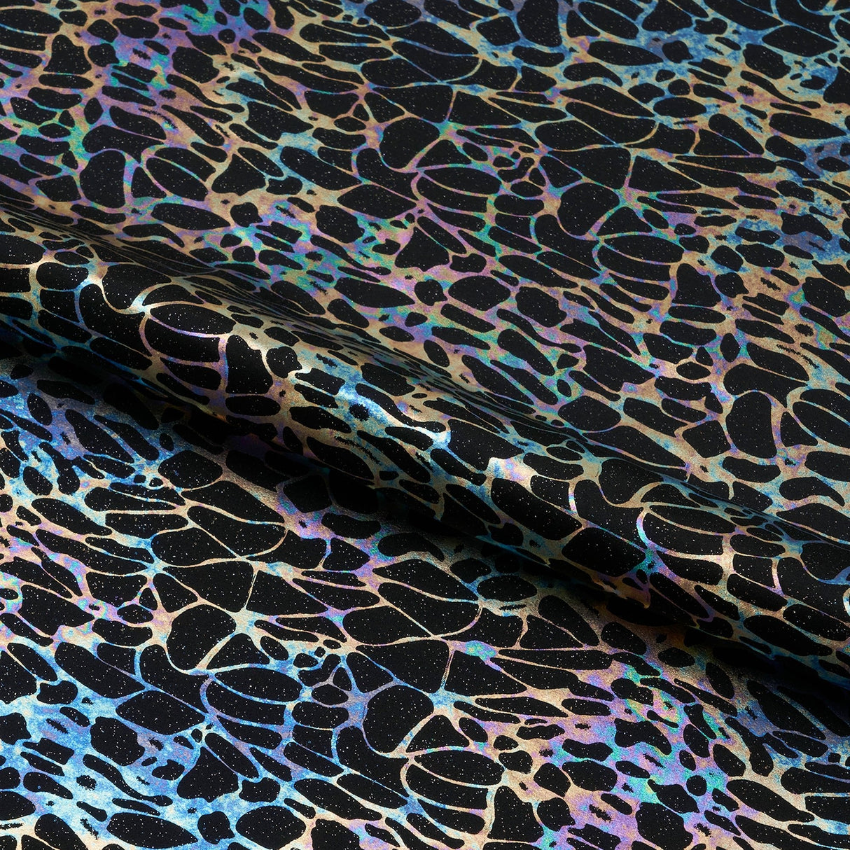 Foiled Spandex Black/Iridescent