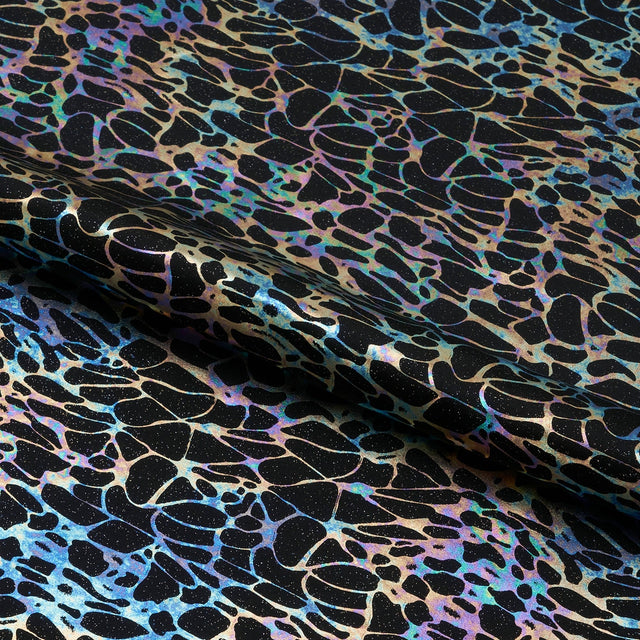 Foiled Spandex Black/Iridescent