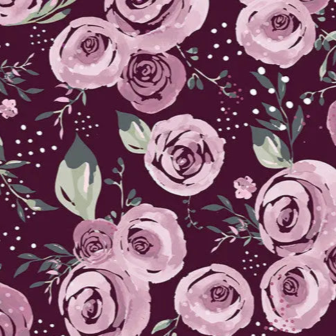 Quilting Cuddle Fabric Garden Roses Woodrose
