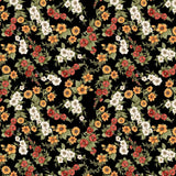 Quilting Cotton Garden Gate Roosters Black Floral Wilmington Prints