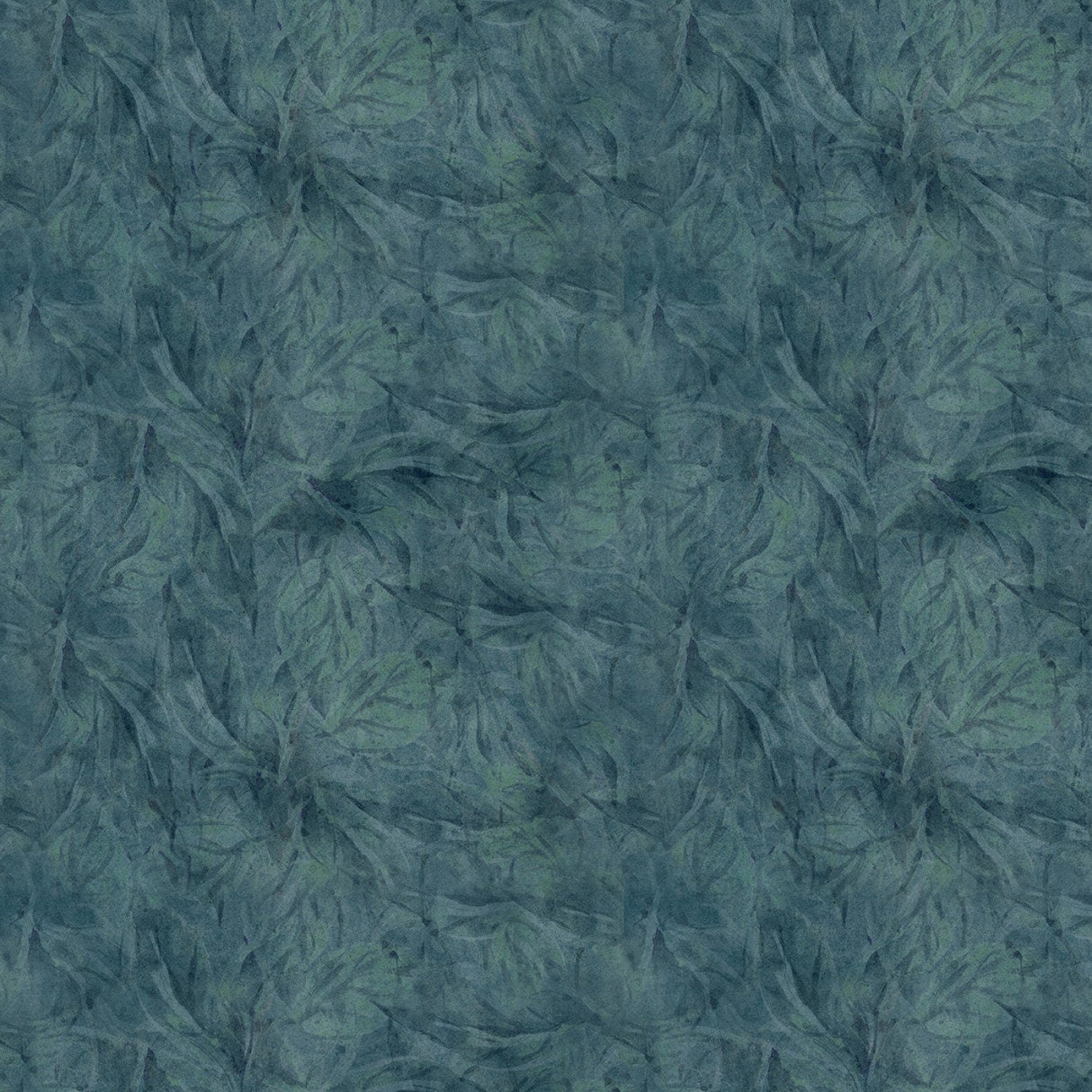 Quilting Cotton Garden Gate Roosters Teal Feather Texture Wilmington Prints