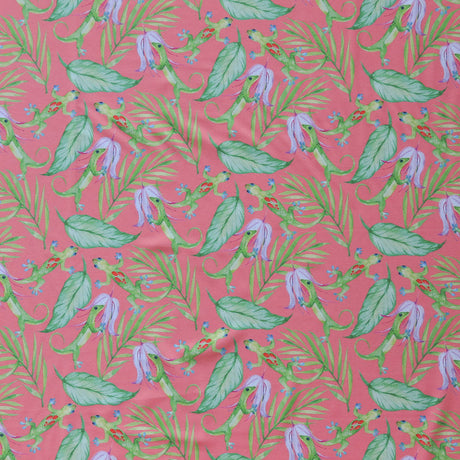 Nylon Spandex Swimsuit Fabric Geckos Print