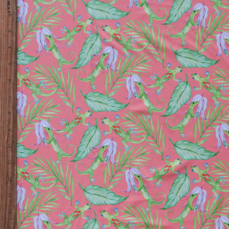 Nylon Spandex Swimsuit Fabric Geckos Print