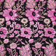 Genevieve Embroidered Mesh Polyester Fabric - Floral Embroidery, 58" Width (1 Yard)