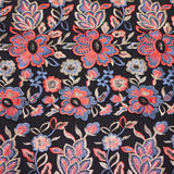 Genevieve Embroidered Mesh Polyester Fabric - Floral Embroidery, 58" Width (1 Yard)