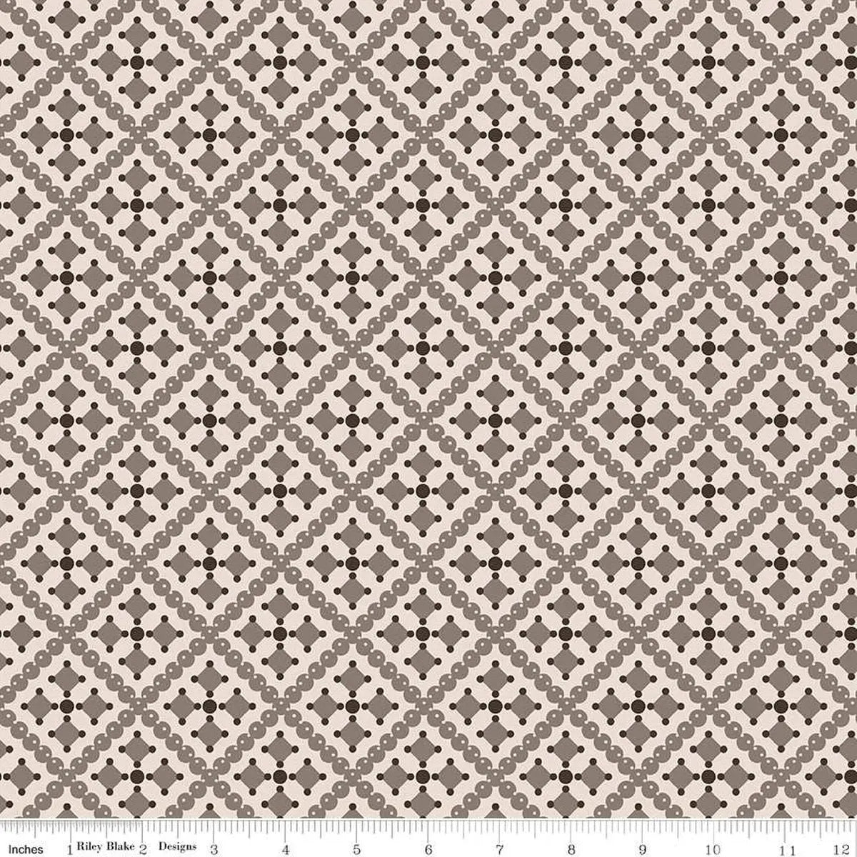 Cotton Wideback Fabric Pebble Geometric Print 107/108"