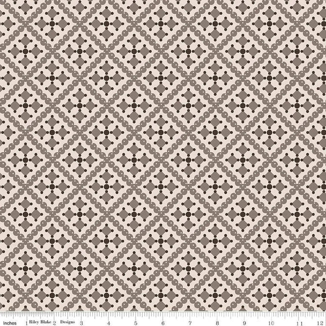 Cotton Wideback Fabric Pebble Geometric Print 107/108"