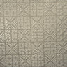 Geometric Floral Panel Polyester Foil Fabric - White On White, Black On Black, White On Beige, Black On White, 36" X 58" (1 Yard)