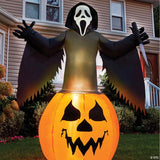 Ghost Face ® Pumpkin Lawn Inflatable Decoration - 6 Ft