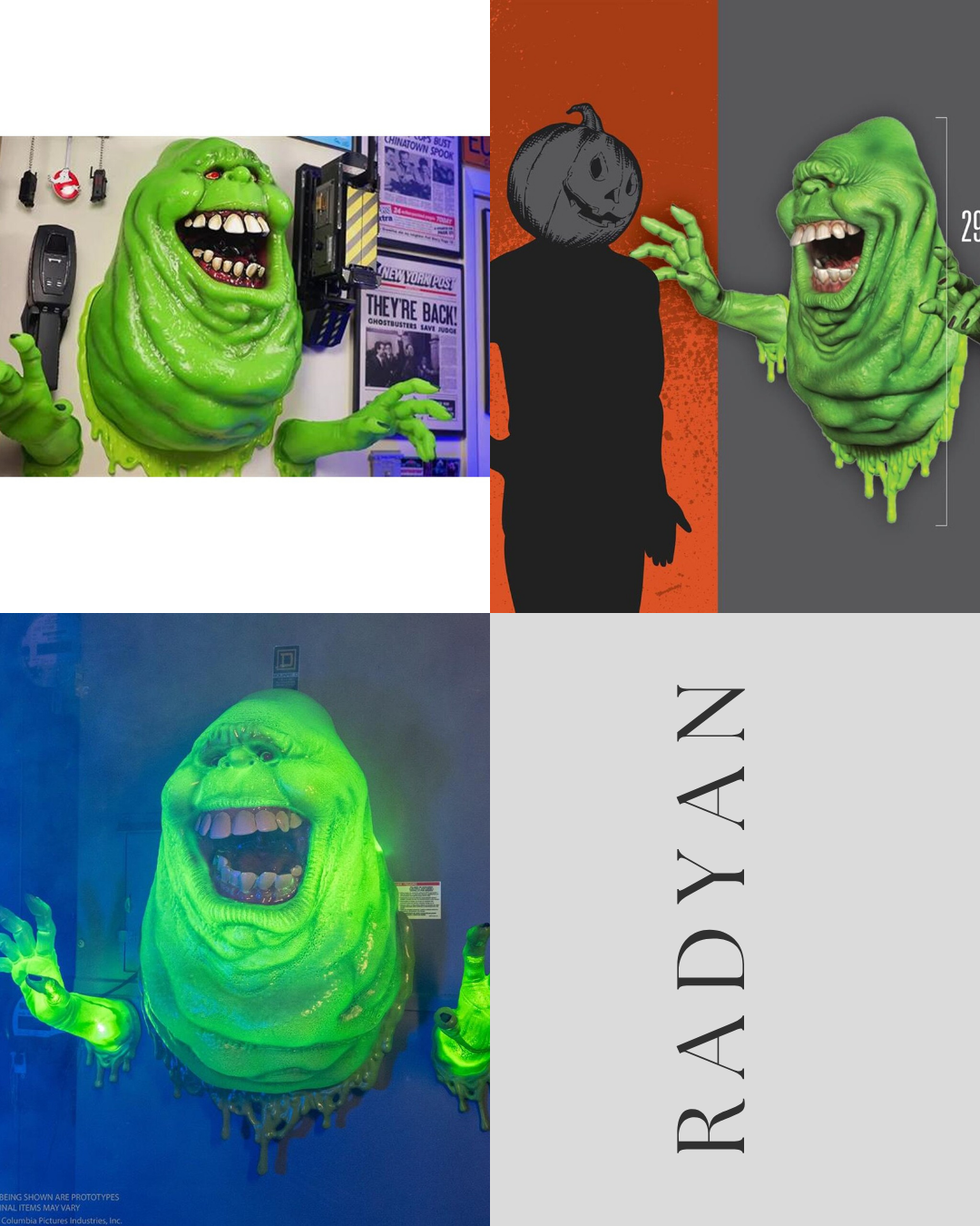 Ghostbusters Slimer Wallbreaker Light Up Hanging Wall Prop