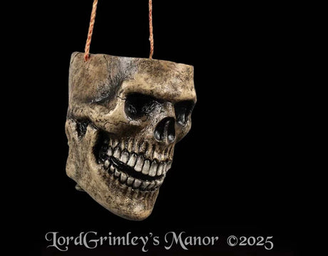 Ghoulish Halloween - Features a highly detailed, tan skin Sulking Skeleton design for a weathered bone look.
