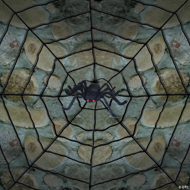 Giant Spider with Web Decoration