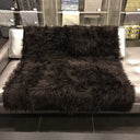Faux Fur Throw Blanket 60" x 50" Shaggy Long Pile