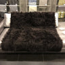 Faux Fur Throw Blanket 60" x 50" Shaggy Long Pile