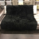 Faux Fur Throw Blanket 60" x 50" Shaggy Long Pile