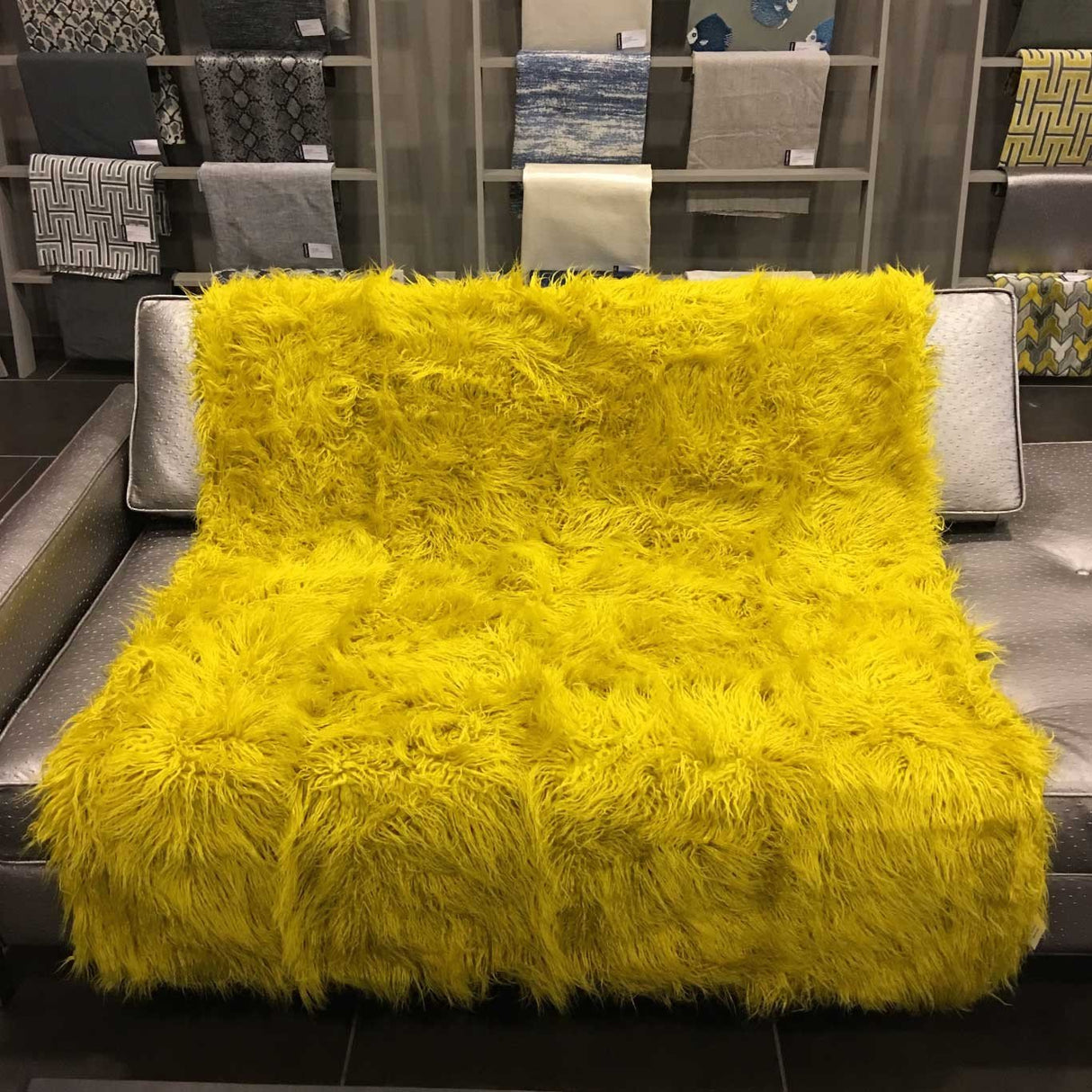 Faux Fur Throw Blanket 60" x 50" Shaggy Long Pile