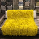 Faux Fur Throw Blanket 60" x 50" Shaggy Long Pile